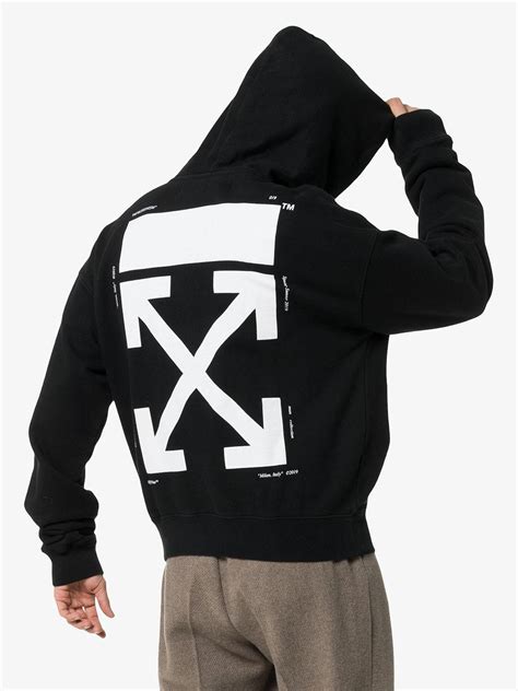 white and black off hoodie.